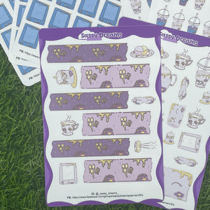 Self-Care Sticker Set + Washi Strips – Pink Perfection