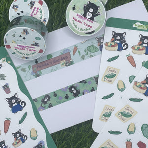 Panda's Garden - It's growing season - Washi Tape - 2cm x 5m | Panda in Overalls - Panda's Garden collection