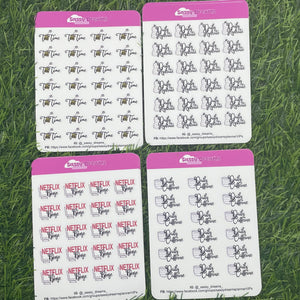 Daily tracker icons - Hydrate and Caffeine Tracker Mini Sticker Sheet | Water, Coffee, Tea & Netflix trackers