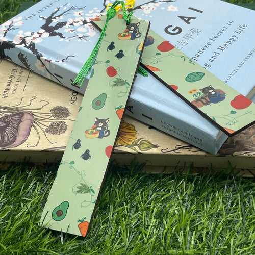 Panda’s Garden – Wooden Bookmark