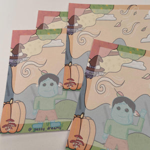 Halloween Note, Halloween notepad Digital Download - Cute & Spooky Collection