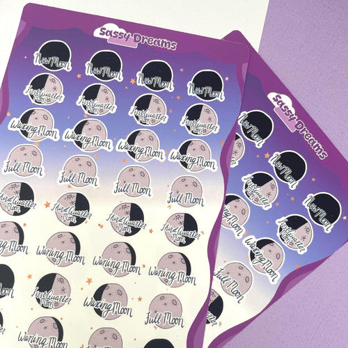 Moon phase, Lunar phase stickers - Magical Collection