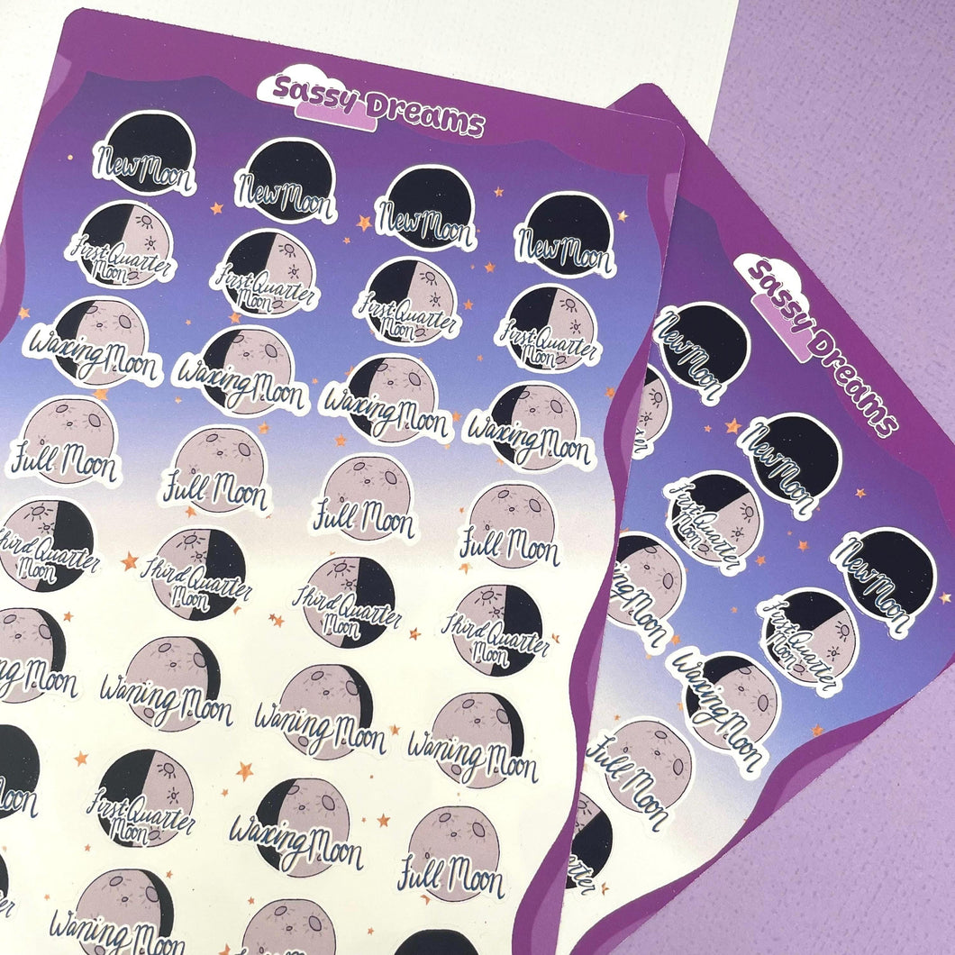 Moon phase, Lunar phase stickers - Magical Collection