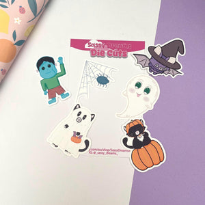 Halloween Sticker Die cuts, cute Halloween stickers – Spooky & Cute Collection