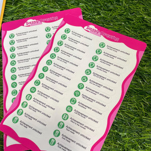 Self Care "Achievement Unlocked" Stickers, Mental health stickers, mental health tracking, planner stickers, stickers