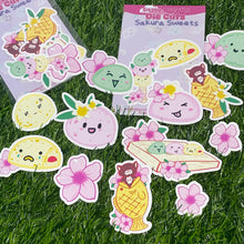 Load image into Gallery viewer, Sakura Sweets Die cut pack, cute mochi stickers, die cut stickers, taiyaki sticker, planner stickers