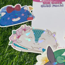 Load image into Gallery viewer, Mochi Die Cut Stickers, holo stickers, dragon sticker, die cuts - Sakura Sweets collection