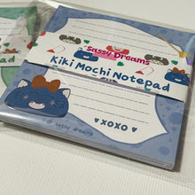 Load image into Gallery viewer, Japanese Anime mochi notepad, kiki cat, forest spirit, handmade notepads
