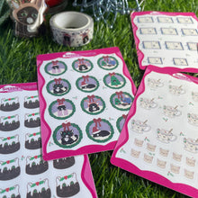 Load image into Gallery viewer, Cozy Catmas Mini Decorative Sticker Sheets - Cozy Catmas collection