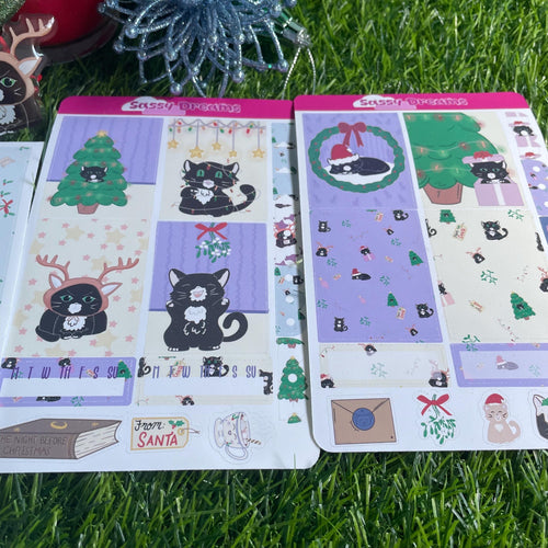 Cozy Catmas Planner Sticker Kit - Festive Fun for Your Planner!