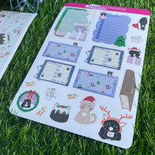 Load image into Gallery viewer, Cozy Catmas Planner Sticker Kit - Festive Fun for Your Planner!