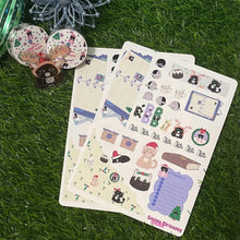 Load image into Gallery viewer, Cozy Catmas Journaling Sticker Kit - Festive Fun for Your Planner!