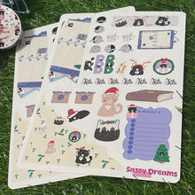 Load image into Gallery viewer, Cozy Catmas Journaling Sticker Kit - Festive Fun for Your Planner!