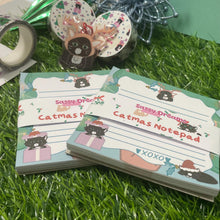 Load image into Gallery viewer, Cozy Catmas Handmade Notepad stationery - Cozy Catmas Collection