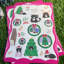 Load image into Gallery viewer, Cozy Catmas Christmas Stickers - Perfect for Cat Lovers!