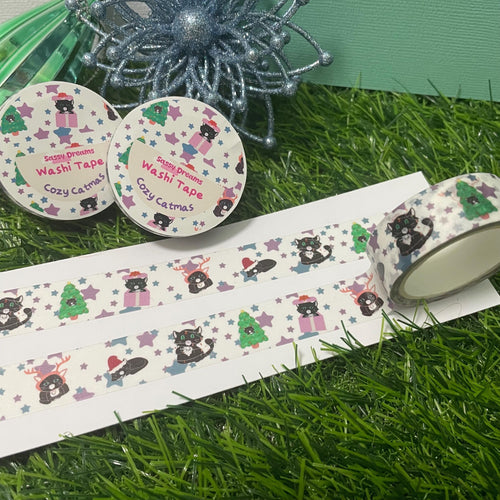 Cozy Catmas Washi Tape - Kawaii Ragdoll Cats in Holiday Fun - Cozy Catmas Collection