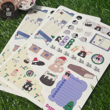 Load image into Gallery viewer, Cozy Catmas Journaling Sticker Kit - Festive Fun for Your Planner!