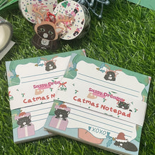 Load image into Gallery viewer, Cozy Catmas Handmade Notepad stationery - Cozy Catmas Collection