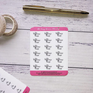 Self care Script stickers, me time, family time , gaming time, offline time, planner stickers