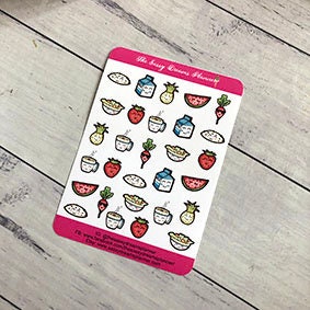Cute kawaii food stickers