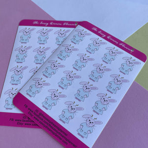 Bun Bun: Angry Bunny, bunny stickers, planner stickers, angry stickers