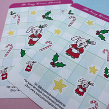 Load image into Gallery viewer, Bun Bun: Christmas sticker, stickers, planner stickers