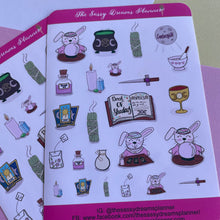 Load image into Gallery viewer, Bun Bun: Magical day, bunny, witchcraft, magic, wicca, stickers, planner stickers