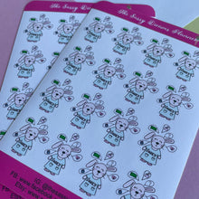 Load image into Gallery viewer, Bun Bun: Everything makes me anxious, anxiety stickers, anxiety planner stickers, planner stickers