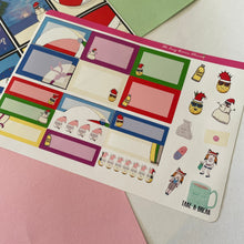 Load image into Gallery viewer, Summer Christmas Planner Sticker kit, planner stickers, mini christmas sticker kit